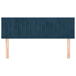 Avis Maison Chic Lot de 2 Têtes de lit design Bleu pour chambre - Décoration de lit foncé 72x5x78/88 cm Velours -MN55798