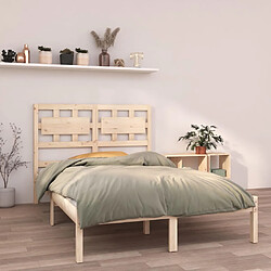 vidaXL Cadre de lit sans matelas 140x190 cm bois massif 