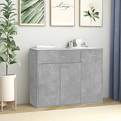 Maison Chic Buffet,Meuble de Rangement,commode pour salon,Cuisine Gris béton 88x30x70 cm Aggloméré -MN54565