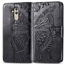 Wewoo Housse Coque Étui en cuir à rabat horizontal Butterfly Love Flowers pour Huawei Mate 20 Liteavec porte-cartes et noir