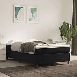 Avis Maison Chic Lit adulte- Lit + matelas,Sommier à lattes de lit avec matelas noir 120x190 cm velours -GKD29330