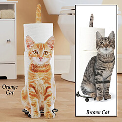 Universal Toilette hygiénique Porte-serviettes Mouling Cat Toilet Toilet Paper Storage Rack Cadeau Cat Lover Toilet Roll Holder Support en papier (jaune) pas cher