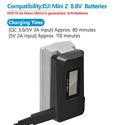 Universal Pour DJI mini 2 QC3.0 Chargeur rapide Batterie Chargeur USB Type de bande Câble LED Chargeur mini 2 lecteurs Accessoires | Chargeur de batterie pour drone (batterie de chargeur rapide)