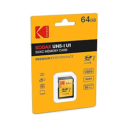 KODAK - Carte Mémoire SDXC Ultra High Speed - 64 GB - Noir