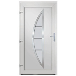 Acheter vidaXL Porte d'entrée anthracite 98x200 cm PVC