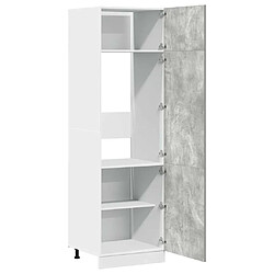 Acheter vidaXL Armoire de réfrigérateur Gris béton 60x57x207 cm Aggloméré