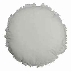 Paris Prix Coussin Rond en Velours Rosta 50cm Blanc