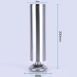 Wewoo 2 pieds de Cabinet de meuble de canapé de colonne épaissie de dessin de fil d'acier inoxydable de PCStaille 300mm