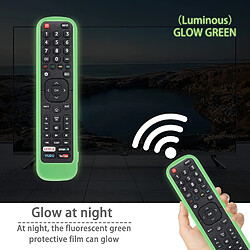 SANAG Housse Coque En Silicone Pour Hisense Telecommande, En2R30N En2K30P En2P30H En2J30H En2D30H, Etui De Protection Pour Hisense Telecommande, Antiderapage, Antisismique, Lavable(Vert Lumineux)