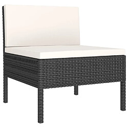 Maison Chic Salon de jardin 5 pcs + coussins - Mobilier/Meubles de jardin - Table et chaises d'extérieur Résine tressée Noir -MN44888 pas cher