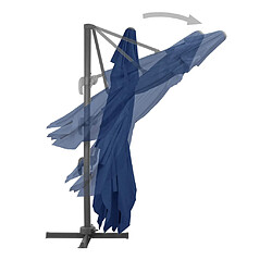 Acheter ComfortXL Parasol Déporté Avec Mât En Aluminium 4x3 Cm Bleu Azur