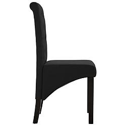 Acheter Maison Chic Lot de 4 Chaises à manger,Chaise pour cuisine noir tissu -MN84691