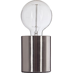 Atmosphera, Createur D'Interieur Lampe à poser en fer Ampoule - H. 10,5 cm - Argent