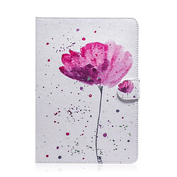 Wewoo Housse Coque Étui à rabat horizontal en cuir violet avec motif pour orchidées Huawei MediaPad M5 Lite 10.1avec support et logement de carte et porte-monnaie