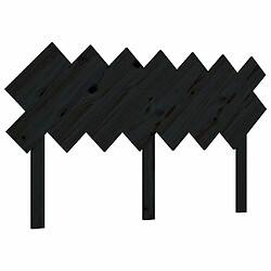 Maison Chic Tête de lit scandinave,Meuble de chambre Noir 141x3x80,5 cm Bois massif de pin -MN88088