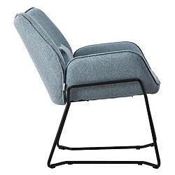 Avis ML-Design Fauteuil Lounge Fauteuil Relax avec coussin de dossier Fauteuil de salon Lin Ble