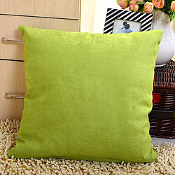 Superbe Housse De Coussin En Daim Souple Jeté Taie Slip Sofa Décor De Lit Vert