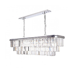 Luminaire Center Chandelier Eulalia Cristal,chrome poli 10 ampoules 38cm