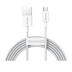 Baseus Câble de Charge et Transfert USB-MicroUSB 2A 2m Blanc