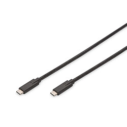 ASSMANN Electronic 1m, 2xUSB-C câble USB USB C Mâle Noir (USB Type-C connection cable. type C to C M/M. 1.0m)