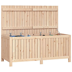 Avis vidaXL Boîte de rangement de jardin 147x68x64 cm Bois massif de pin