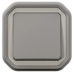 bouton poussoir - no - lumineux - gris - encastré - legrand plexo 069832l