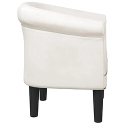 Avis vidaXL Fauteuil blanc similicuir