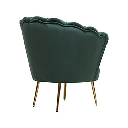 Acheter Habitat Et Jardin Fauteuil en velours Floria - 75 x 68 x 77.5cm - Vert