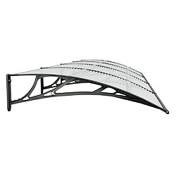 Avis vidaXL Auvent de porte Noir 400x100 cm Polycarbonate