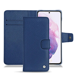 Housse cuir Samsung Galaxy S21 - Rabat portefeuille - Bleu frisson ( Pantone #29588c ) - NOREVE