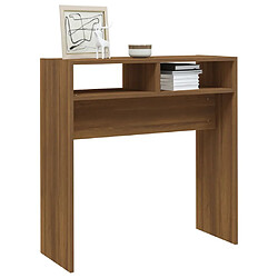 Acheter Maison Chic Table console | Meuble d'entrée | Table d'appoint Chêne marron 78x30x80 cm Bois d'ingénierie -GKD88105