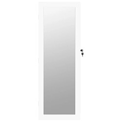 Avis vidaXL Armoire à bijoux avec miroir murale blanc 37,5x10x106 cm