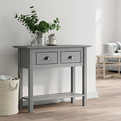 Maison Chic Table console | Meuble d'entrée | Table d'appoint BODO gris 90x34,5x73 cm bois de pin massif -GKD49118