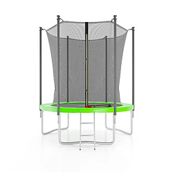 Jump4Fun Trampoline de jardin ø185 cm / 6FT avec Filet intérieur, Matelas de protection et Echelle