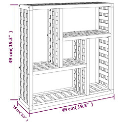 vidaXL Étagère murale 49x15x49 cm Bois massif de noyer pas cher