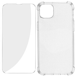 Avizar Pack Protection iPhone 14 Coque Renforcée + Verre Trempé Transparent