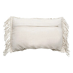 Atmosphera, Createur D'Interieur Coussin Macramé rectangulaire 30x50cm Palm avec franges - Blanc Ivoire pas cher