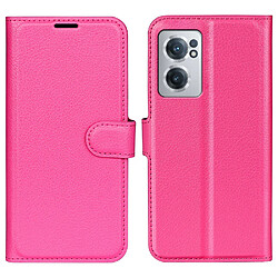 Etui en PU texture litchi avec support, rose pour votre OnePlus Nord CE 2 5G