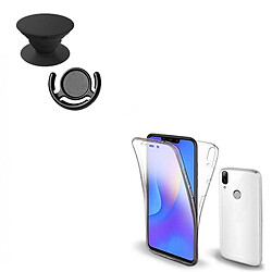 PHONECARE Kit Coque 3x1 360° Impact Protection + 1 PopSocket + 1 Support PopSocket Noir - Impact Protection - Huawei P Smart Plus 2018