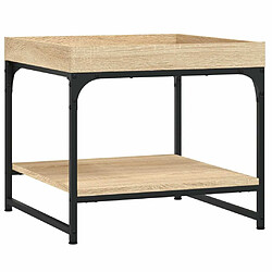 Maison Chic Tabls basse,Table Console pour salon chêne sonoma 49,5x49,5x45 cm bois d'ingénierie -MN91808