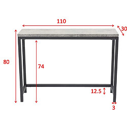 Avis Venture Home Console en acier et MDF Rise Plateau imitation teck.