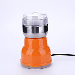 Universal Broyeur à café automatique électrique portable Broyeur à café électrique en acier inoxydable Herbes, épices, céréales, grains de café(Orange) pas cher