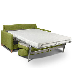 Avis Inside 75 Canapé convertible OGGETTO matelas 16 cm système express sommier lattes 140cm RENATONISI tweed vert