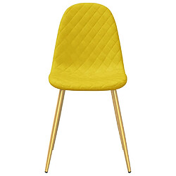 Acheter Maison Chic Lot de 6 Chaises à manger | Chaise de salle à manger cuisine Jaune moutarde Velours -GKD49261