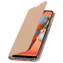 Avizar Housse Samsung A11 / M11 Étui Folio Porte-carte Support Vidéo rose gold