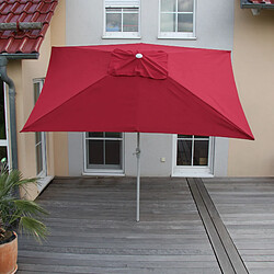 Mendler Parasol en aluminium N23, 2x3m, rectangulaire, inclinable, inoxydable ~ bordeaux