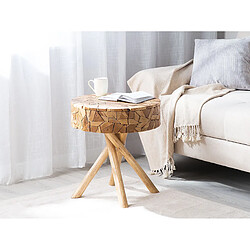 Beliani Table appoint en bois clair THORSBY