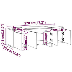 vidaXL Meuble TV gris béton 120x30x40,5 cm bois d'ingénierie pas cher