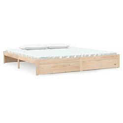 vidaXL Cadre de lit sans matelas bois massif 200x200 cm