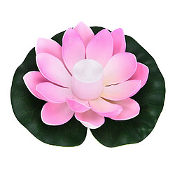 Imperméable Sans Flamme Flottant LED Lotus Lumières Piscine Décoration Rose 18cm